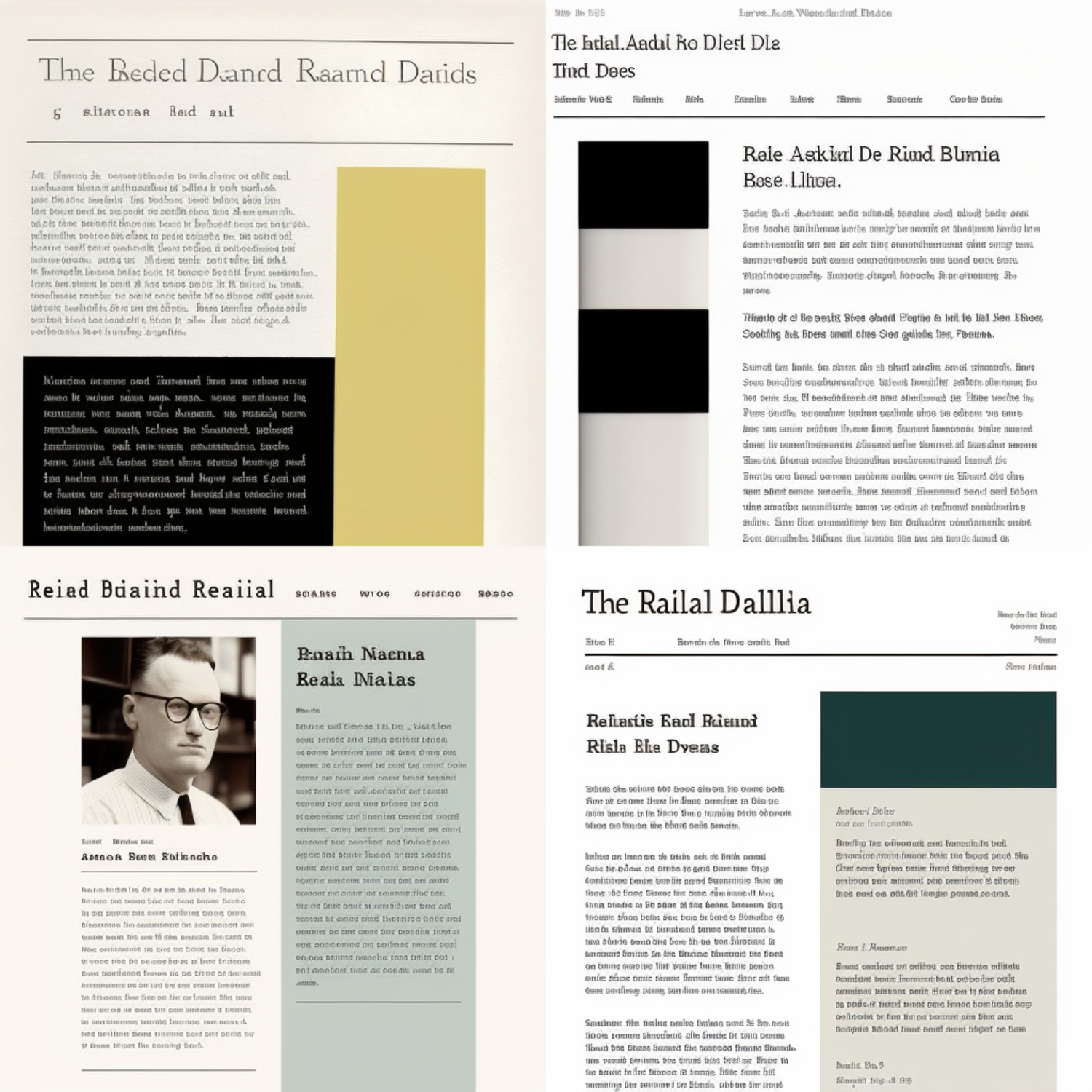 An imagined blog layout by Paul Rand