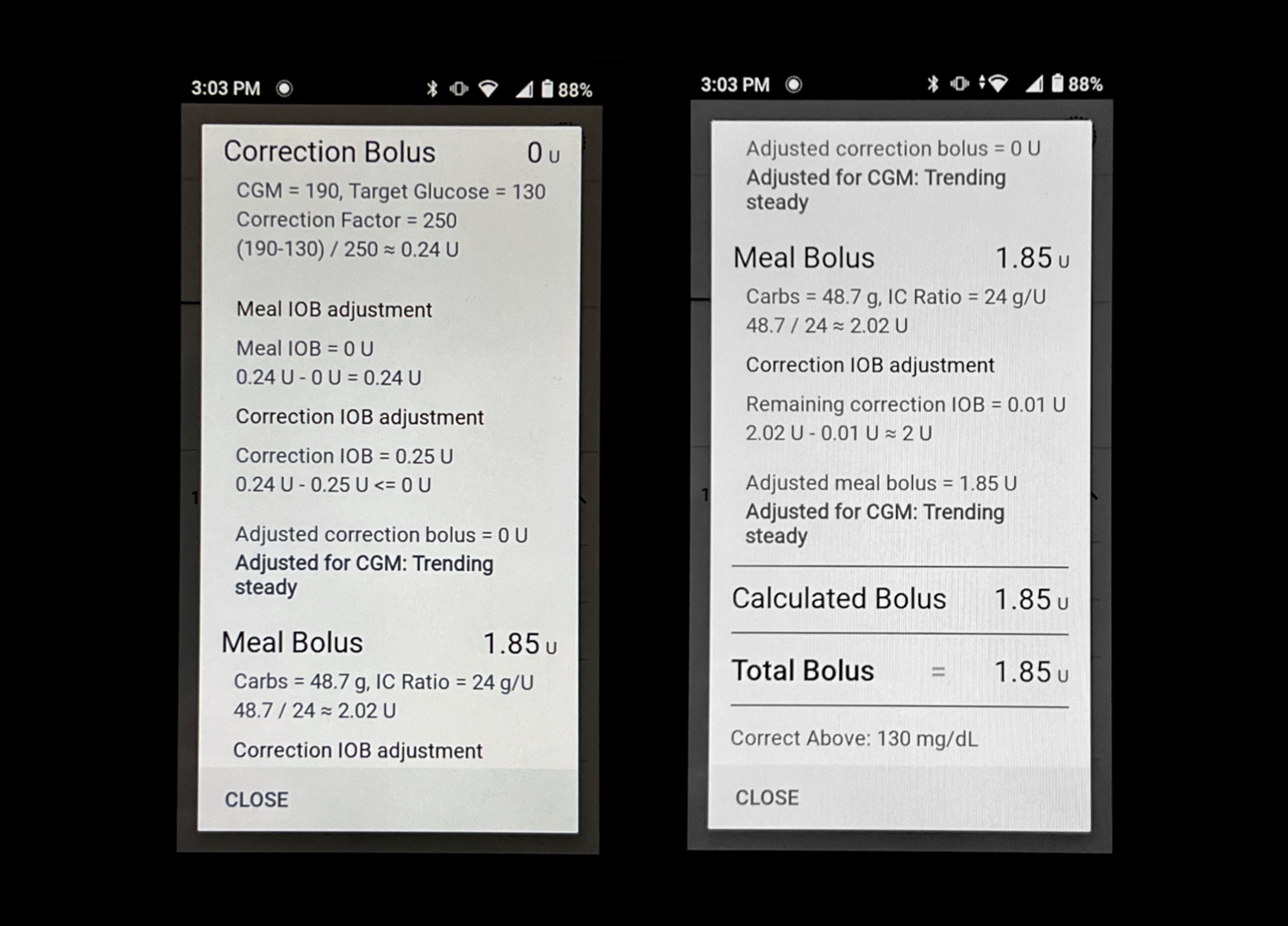 Smart Bolus Calculations